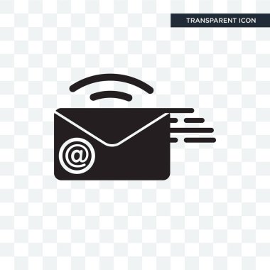 E-posta vektör simgesi şeffaf arka plan üzerinde e-posta logo izole