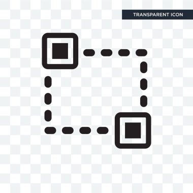 Saydam arka plan üzerinde kare lo izole kare vektör simgesi