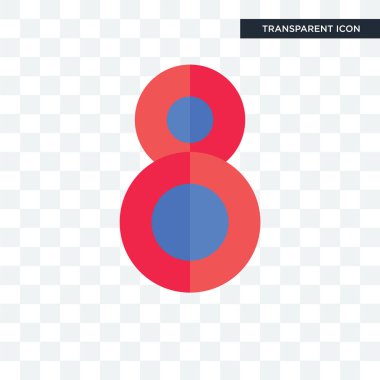 saydam arka plan üzerinde numarası izole sayı 8 vektör simgesi 