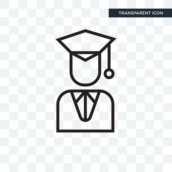 Diplomás vector icon elszigetelt átlátszó háttér, Graduat — Stock Vector