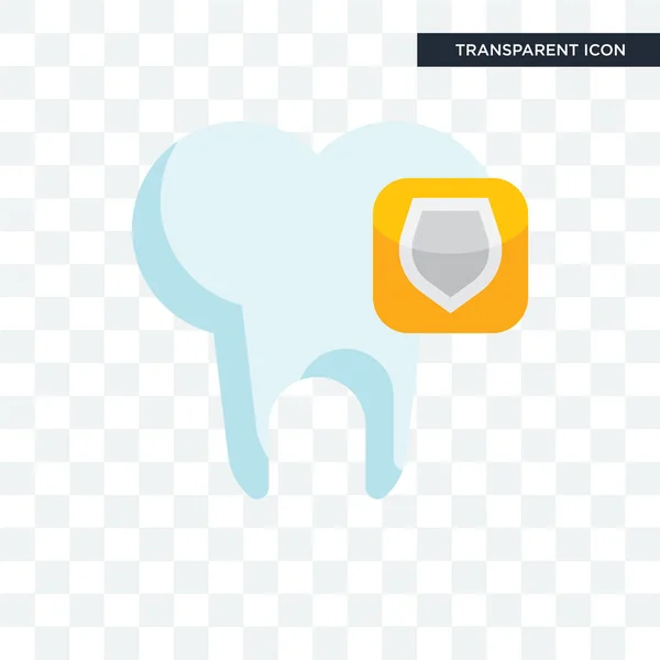 Saydam arka plan üzerinde diş logo izole diş vektör simgesi — Stok Vektör