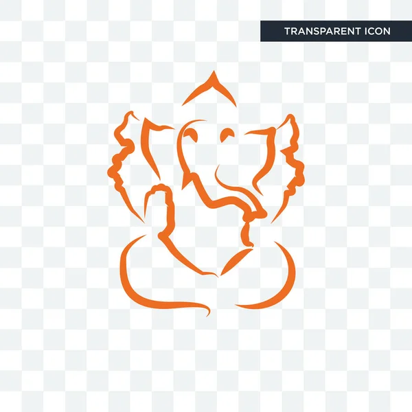 Ganesh ji vector icono aislado sobre fondo transparente, ganesh — Vector de stock