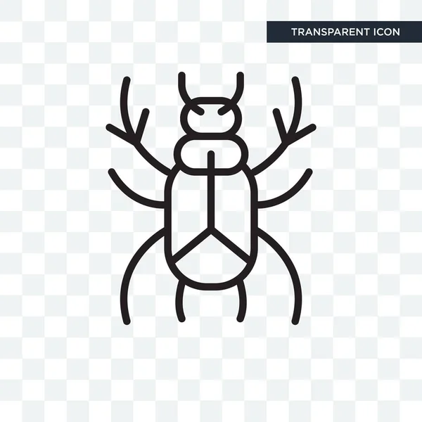 Beetle vector icon isolated on transparent background, Beetle lo — Stock Vector