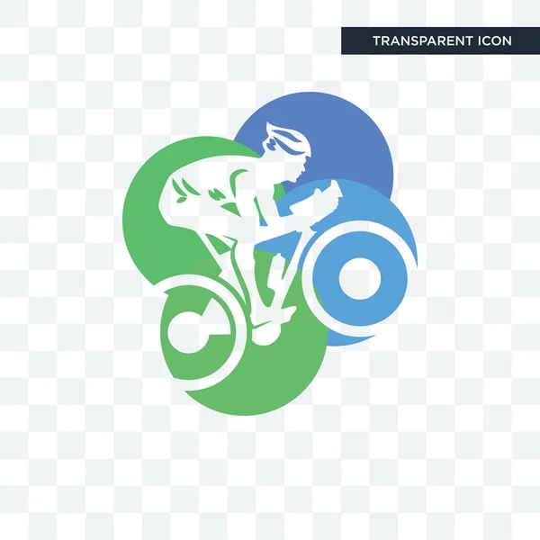 Icône vectorielle cycliste isolée sur fond transparent, Cycliste — Image vectorielle
