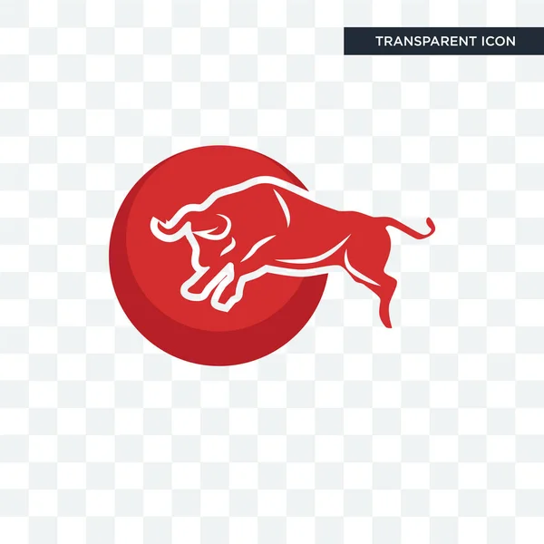 Bull wektor ikona na białym tle na przezroczystym tle, bull logo d — Wektor stockowy