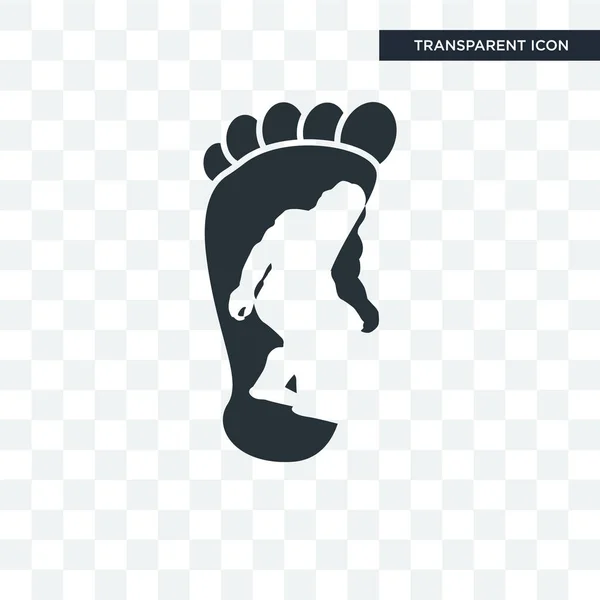 Bigfoot vector icon isolated on transparent background, bigfoot — Stok Vektör