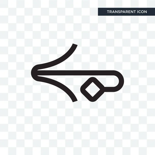 Icona vettore freccia sinistra isolata su sfondo trasparente, Sinistra — Vettoriale Stock
