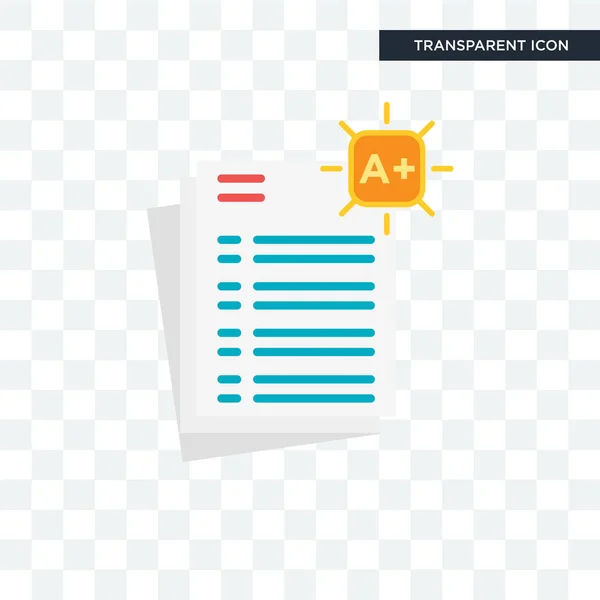 Examen vector pictogram geïsoleerd op transparante achtergrond, examen logo d — Stockvector