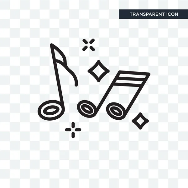 Icône vectorielle note de musique isolée sur fond transparent, Design de logo note de musique — Image vectorielle