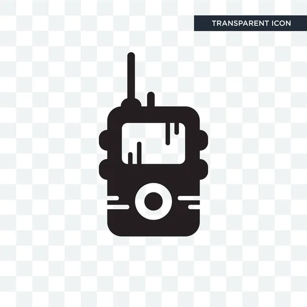 Walkie talkie vector icon isolated on transparent background, Wa — Stock Vector