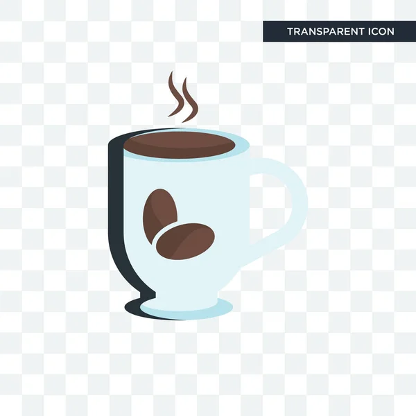 Taza de café icono vectorial aislado sobre fondo transparente, Café — Archivo Imágenes Vectoriales