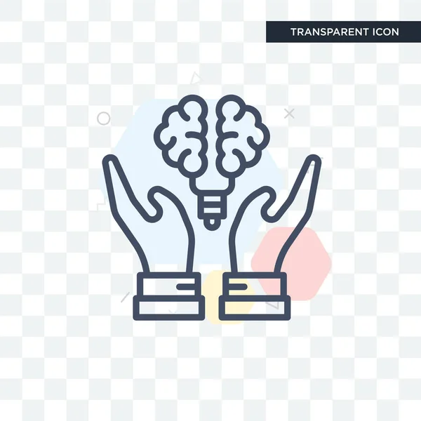 Intellectual vector icon isolated on transparent background, Int — Stock Vector