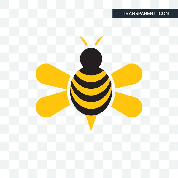 Honey bee vector icon isolated on transparent background, honey — Stock Vector