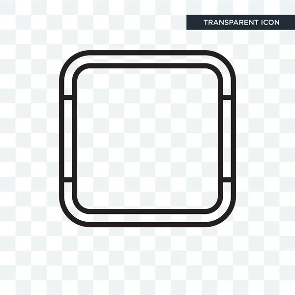 Vierkante vector pictogram geïsoleerd op transparante achtergrond, Square lo — Stockvector