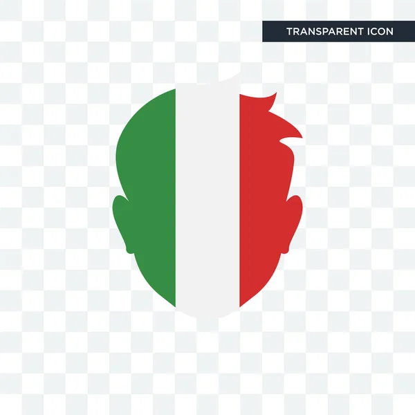 イタリア ベクトルのアイコンが透明な背景、イタリアのロゴに分離 — ストックベクタ