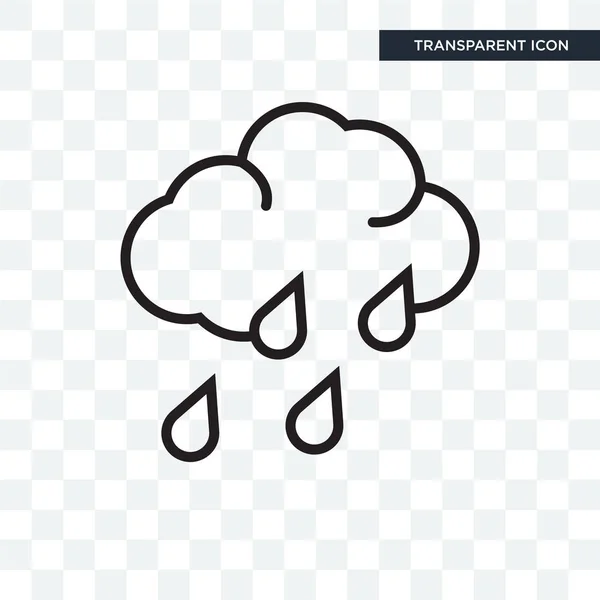 Regen vector pictogram geïsoleerd op transparante achtergrond, regen logo d — Stockvector
