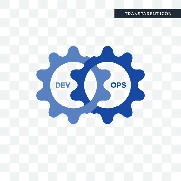 saydam arka plan üzerinde devops lo izole devops vektör simgesi