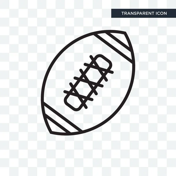 Icono del vector de fútbol americano aislado sobre fondo transparente — Vector de stock