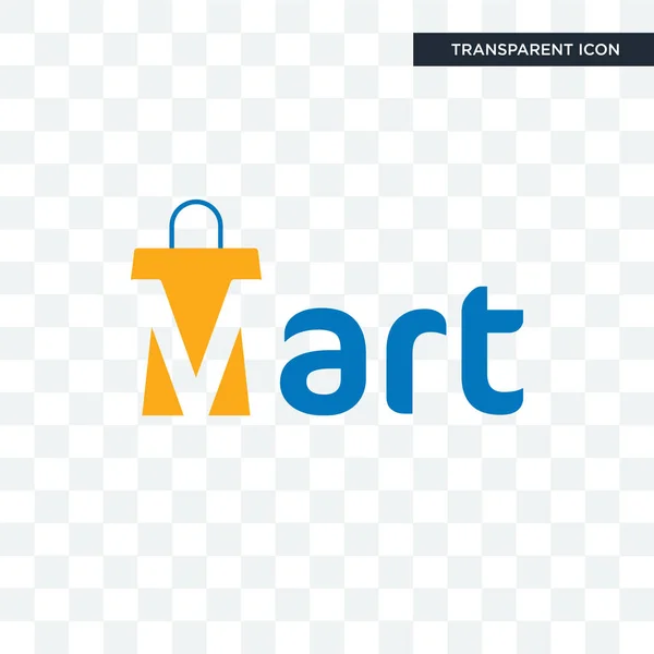 Mart vector pictogram geïsoleerd op transparante achtergrond, mart logo d — Stockvector