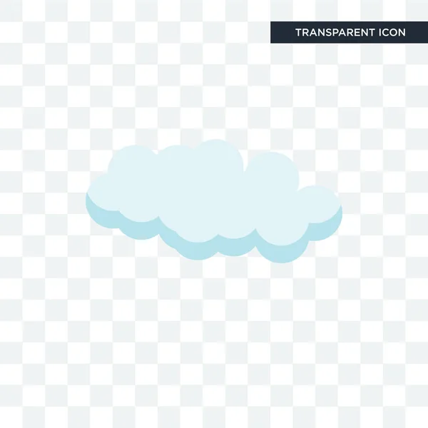 Cloude vector pictogram geïsoleerd op transparante achtergrond, Cloude lo — Stockvector