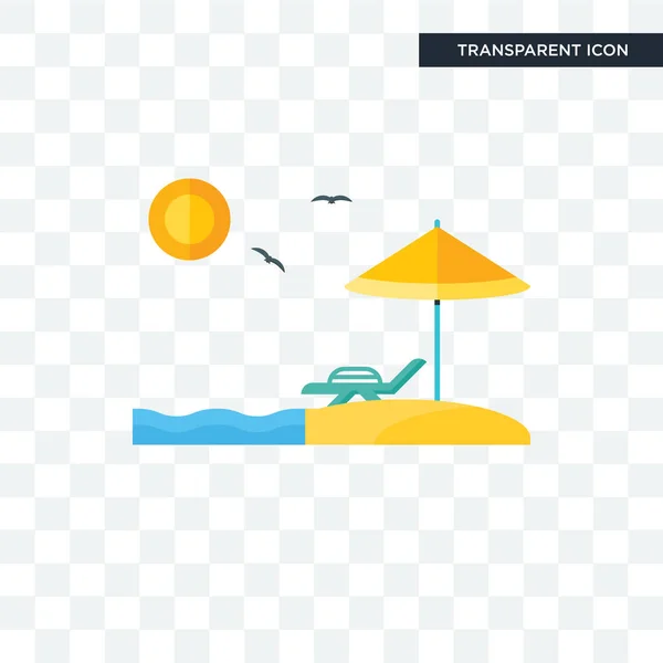 Beach vector icon isolated on transparent background, Beach logo — Stock Vector