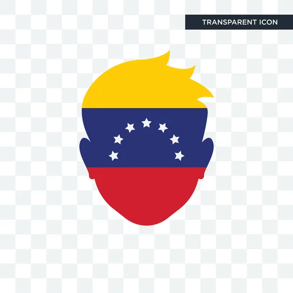 Venezuela vector icon isolated on transparent background, Venezu — 스톡 벡터