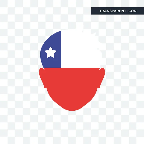 Ícone vetorial Chile isolado em fundo transparente, logotipo Chile — Vetor de Stock