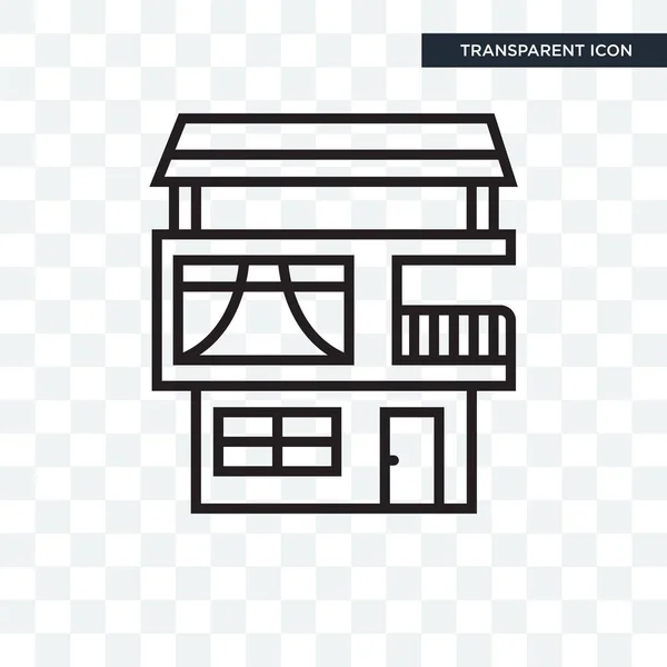 Casa icono vectorial aislado sobre fondo transparente, logotipo de la casa — Vector de stock