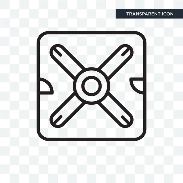 Propeller vector pictogram geïsoleerd op transparante achtergrond, Propeller logo ontwerp — Stockvector