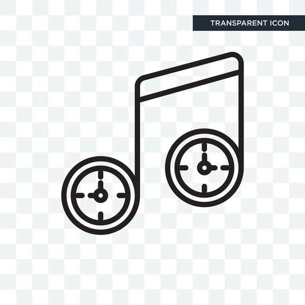 Icône vectorielle musicale isolée sur fond transparent, Logo musical — Image vectorielle