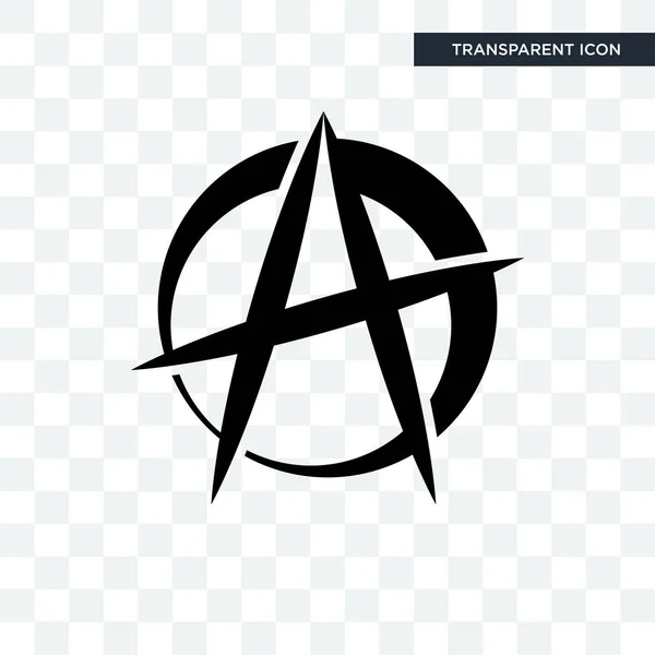 Anarchist vector icon isolated on transparent background, anarch — Stock Vector