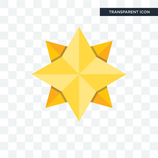 Star vector icon isolated on transparent background, Star logo d — Stock Vector