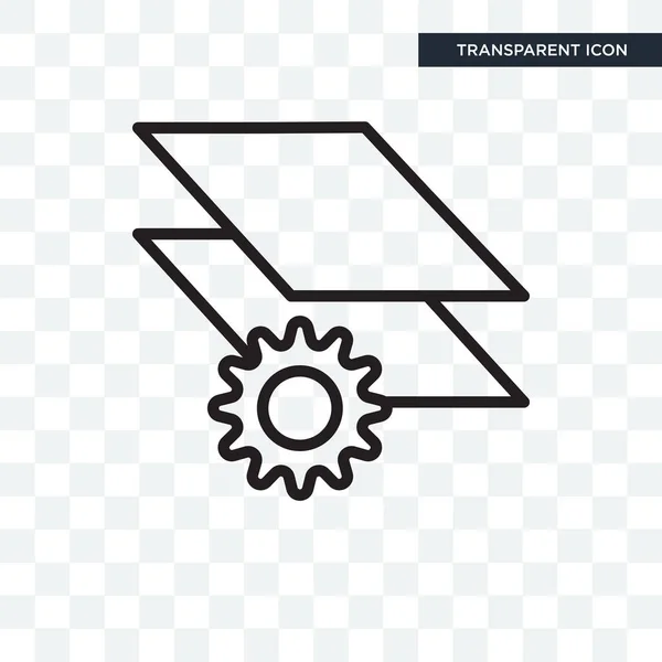 Pictogram laag vector geïsoleerd op transparante achtergrond, laag logo — Stockvector