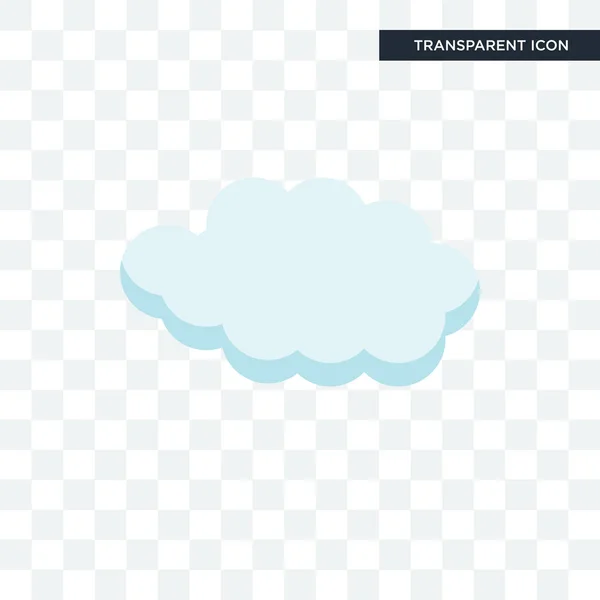 Cloude vector pictogram geïsoleerd op transparante achtergrond, Cloude lo — Stockvector