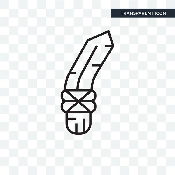 Icône vectorielle de couteau isolé sur fond transparent, Logo du couteau — Image vectorielle