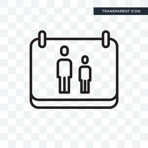 Family vector icon isolated on transparent background, Family lo — Stock Vector