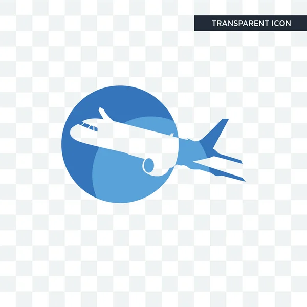 Vliegtuig vector pictogram geïsoleerd op transparante achtergrond, Aeropl — Stockvector
