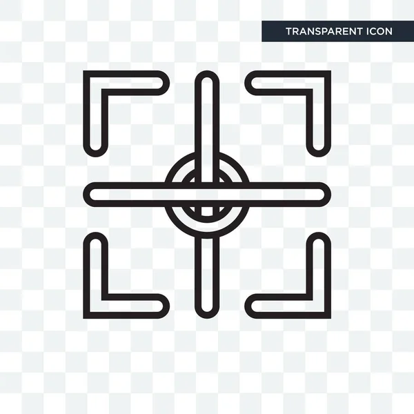 Vector doelpictogram geïsoleerd op transparante achtergrond, doel lo — Stockvector