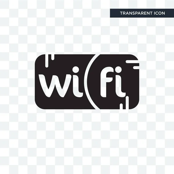 Wifi vector icon isolated on transparent background, Wifi logo d — Stock Vector