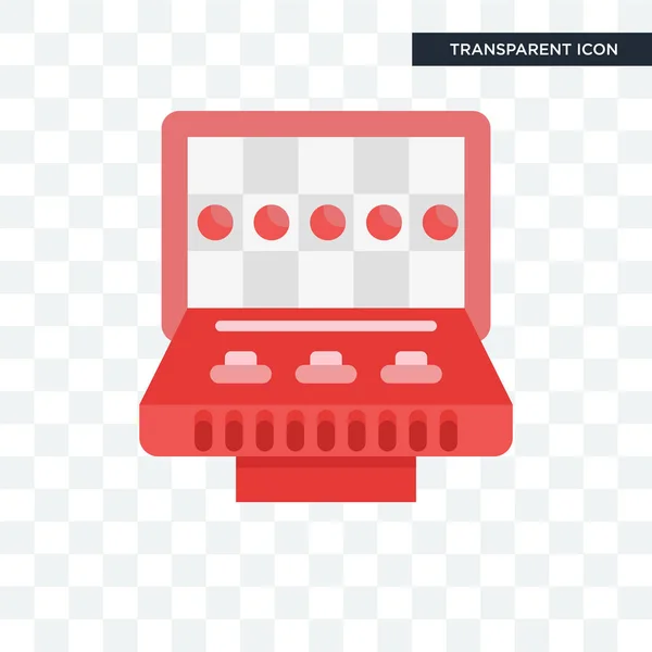 Slot machine vector icon izolat pe fundal transparent, slo — Vector de stoc