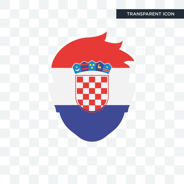 Kroatien vektor ikonen isolerad på transparent bakgrund, Kroatien — Stock vektor
