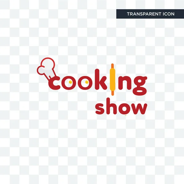 Cooking show vector icon isolated on transparent background, coo — Stock Vector