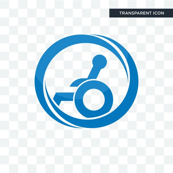 Handicap accessible vector icon isolated on transparent backgrou — Stock Vector