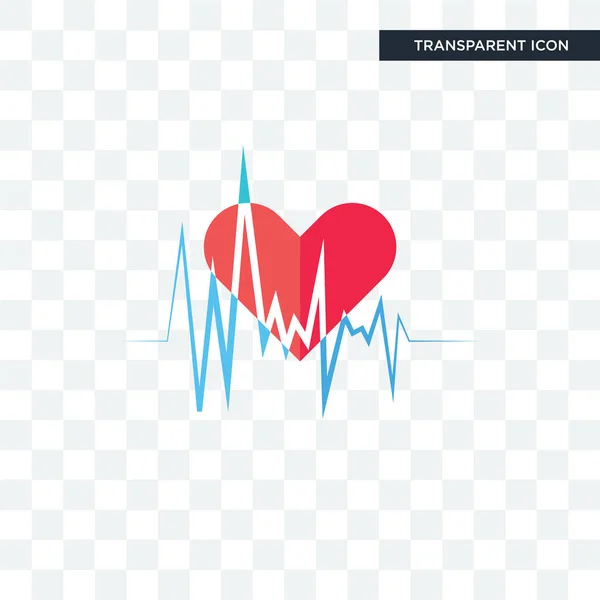 Icona vettoriale battito cardiaco isolata su sfondo trasparente, Heartb — Vettoriale Stock