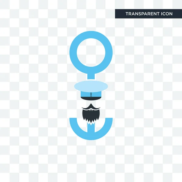 Marinero icono vectorial aislado sobre fondo transparente, marinero lo — Archivo Imágenes Vectoriales