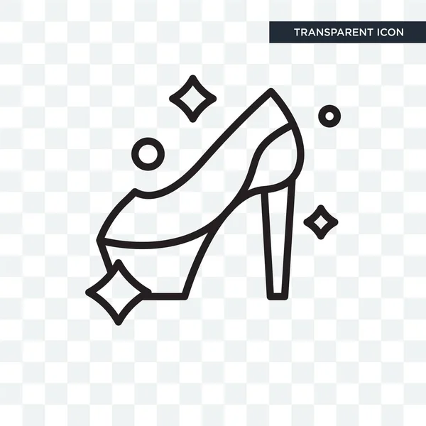 High heel vector icon isolated on transparent background, High heel logo design — Stock Vector