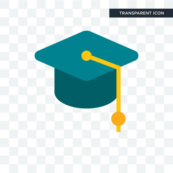 Mortarboard vector icon elszigetelt átlátszó háttér, Mort — Stock Vector