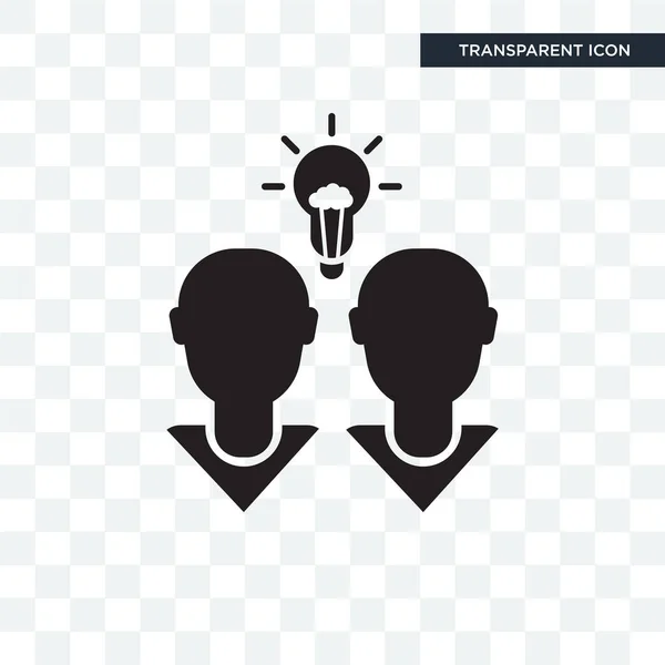 Brainstorming vector icon isolated on transparent background, Br — Stock Vector