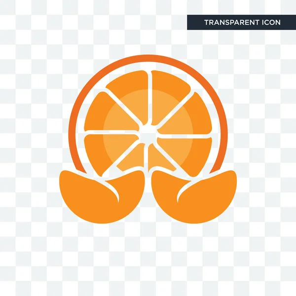 Icona vettoriale mandarino isolata su sfondo trasparente, mandari — Vettoriale Stock