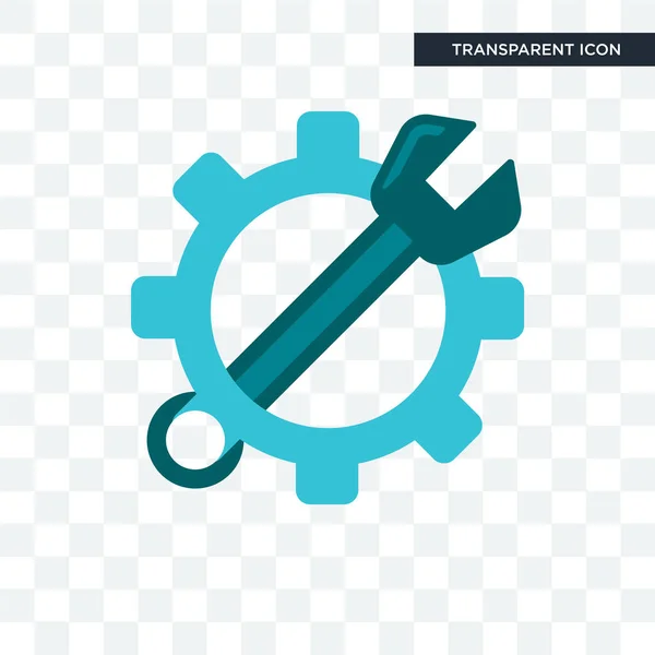 Spanner vector icon isolated on transparent background, spanner — Stock Vector
